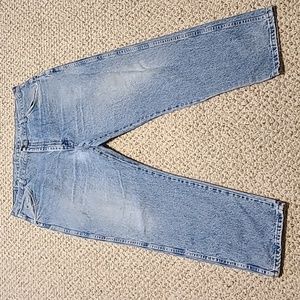 Wrangler Big Mens Jeans Pants Denim sz 42 x 30 Light Wash Regular Fit